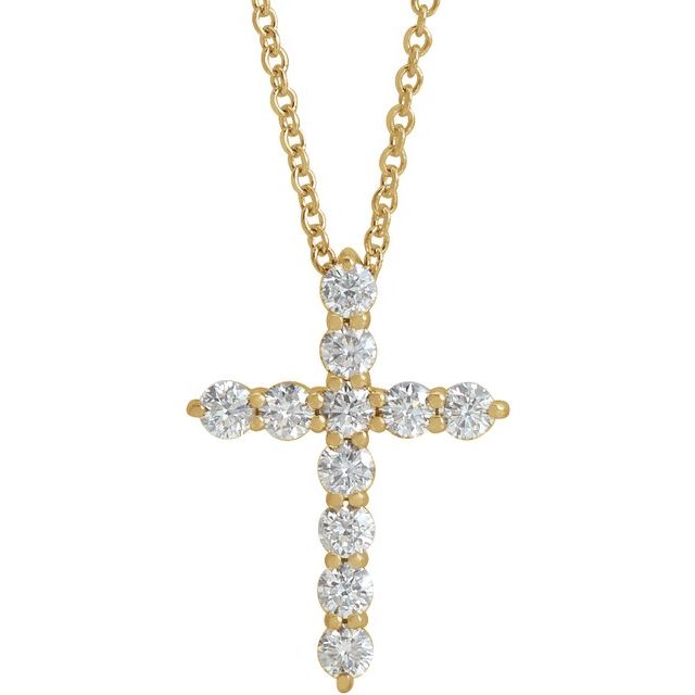 Accented Cross Necklace or Pendant