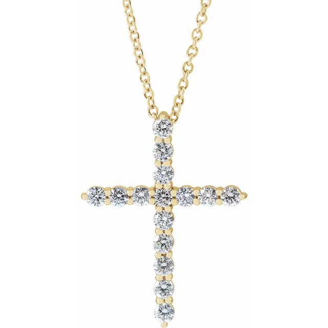 Accented Cross Necklace or Pendant