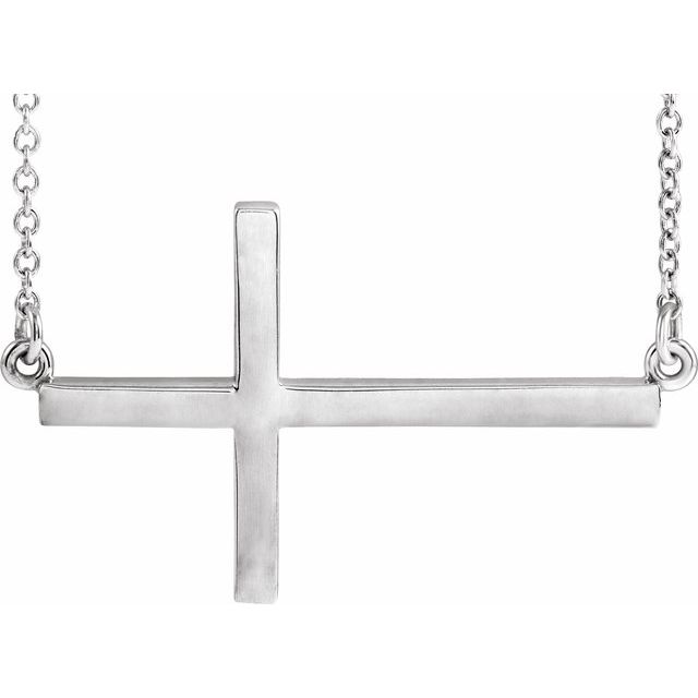 Sideways Cross Necklace