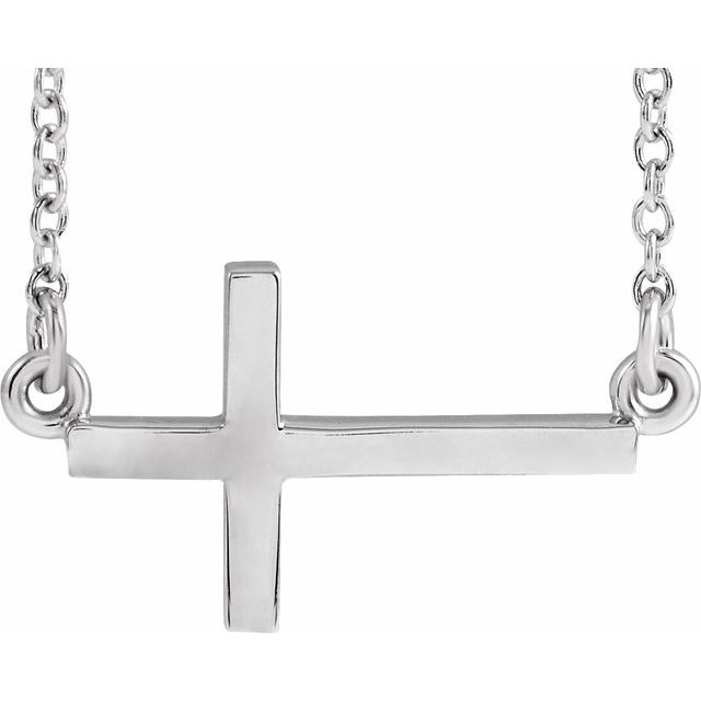 Sideways Cross Necklace