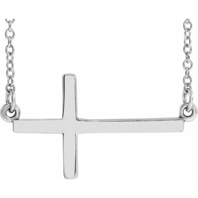 Sideways Cross Necklace