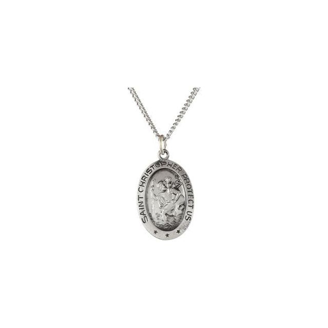 St. Christopher Medal Necklace or Pendant