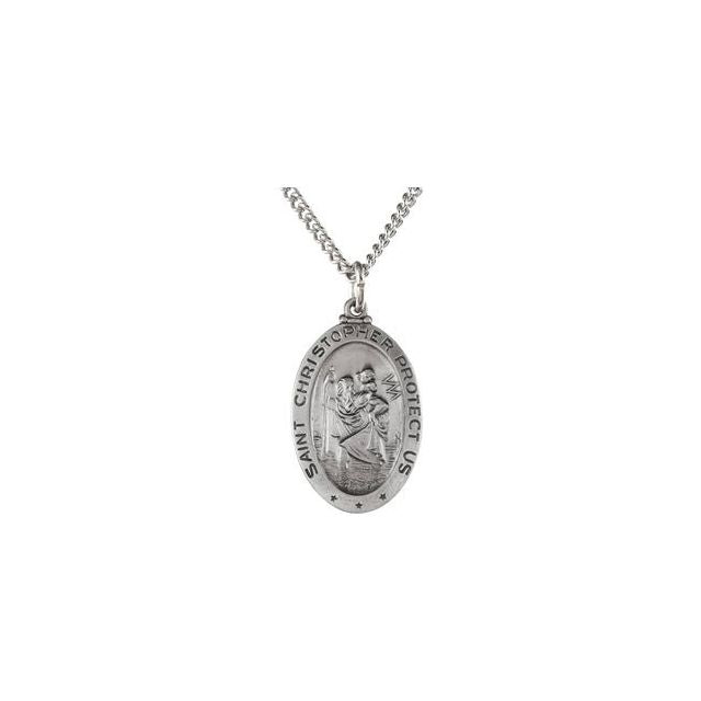 St. Christopher Medal Necklace or Pendant