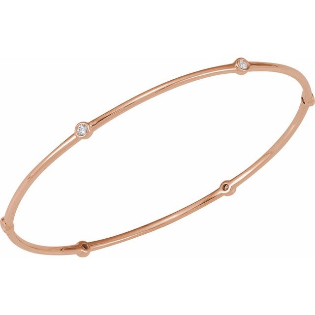 Bezel-Set Bangle Bracelet