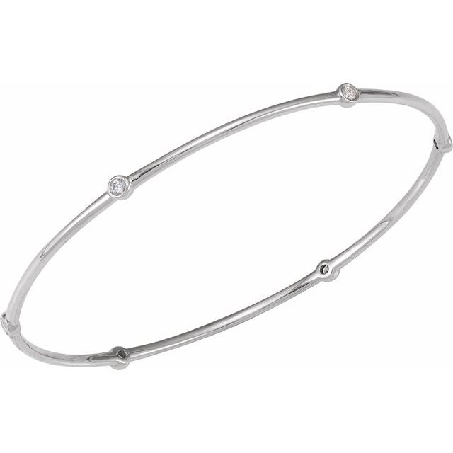 Bezel-Set Bangle Bracelet