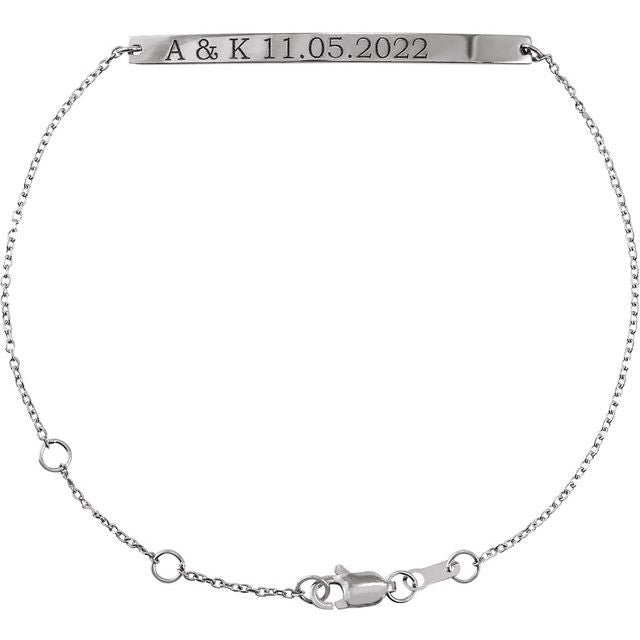 Engravable Bar Bracelet