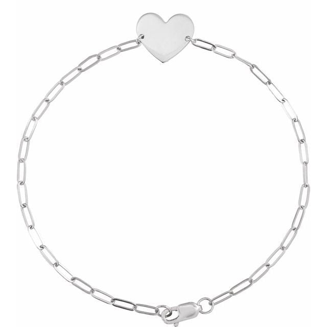Engravable Heart Bracelet
