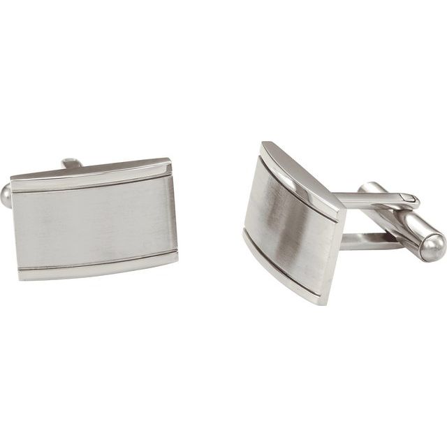 Stainless Steel Rectangular Cuff Links