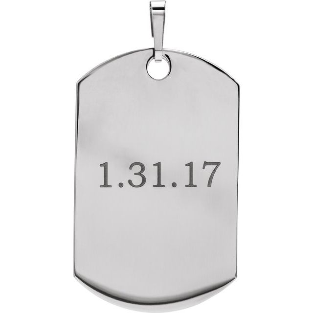 Engravable Dog Tag Pendant