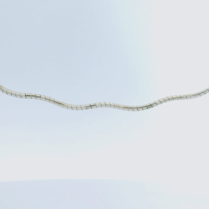 Retro Wave Sterling Silver Necklace