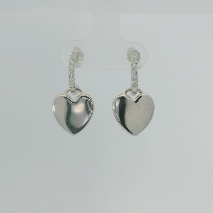 Elegant Heart-Shaped Silver Earrings
