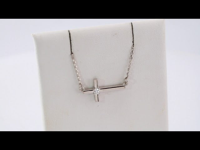 Sideways Cross Necklace