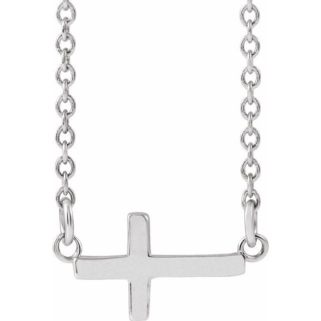 Sideways Cross Necklace