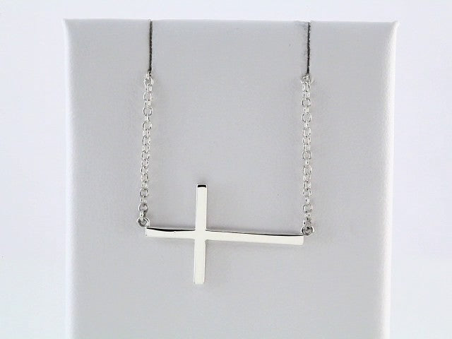 Sideways Cross Necklace